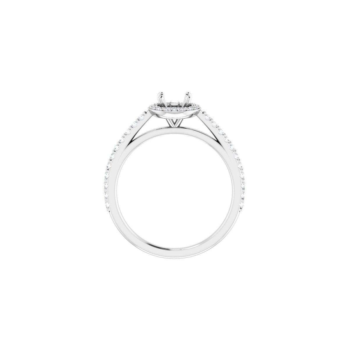 Round Halo-Style Engagement Ring Semi-Mount - gallery - Series 121987