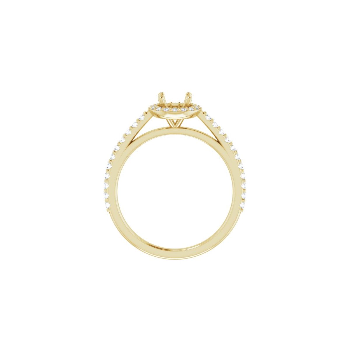 Round Halo-Style Engagement Ring Semi-Mount - gallery - Series 121987