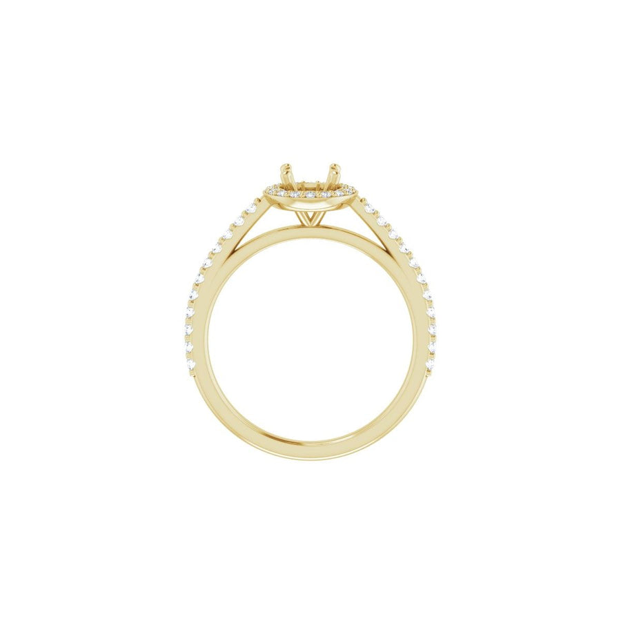 Round Halo-Style Engagement Ring Semi-Mount - gallery - Series 121987