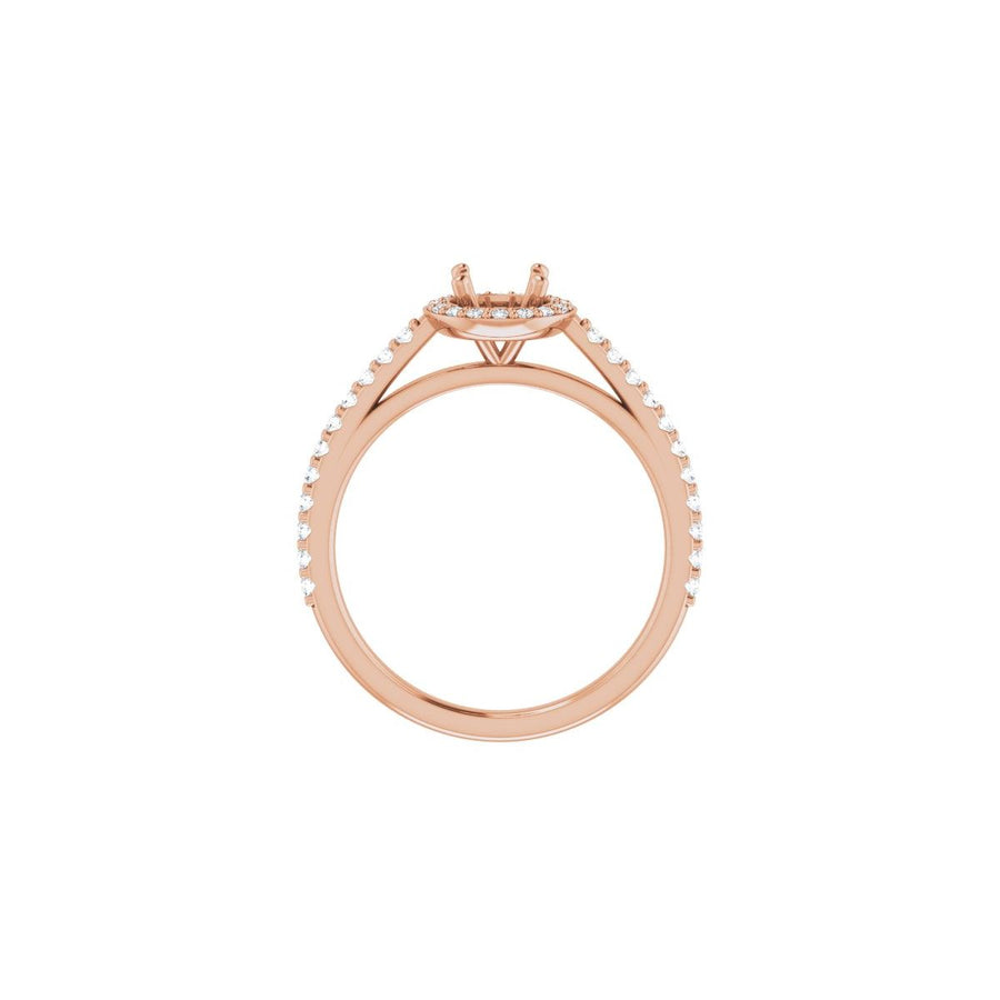 Round Halo-Style Engagement Ring Semi-Mount - gallery - Series 121987