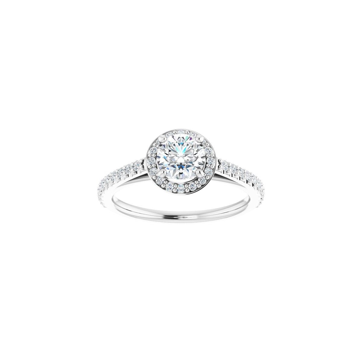 Round Halo-Style Engagement Ring Semi-Mount - gallery - Series 121987