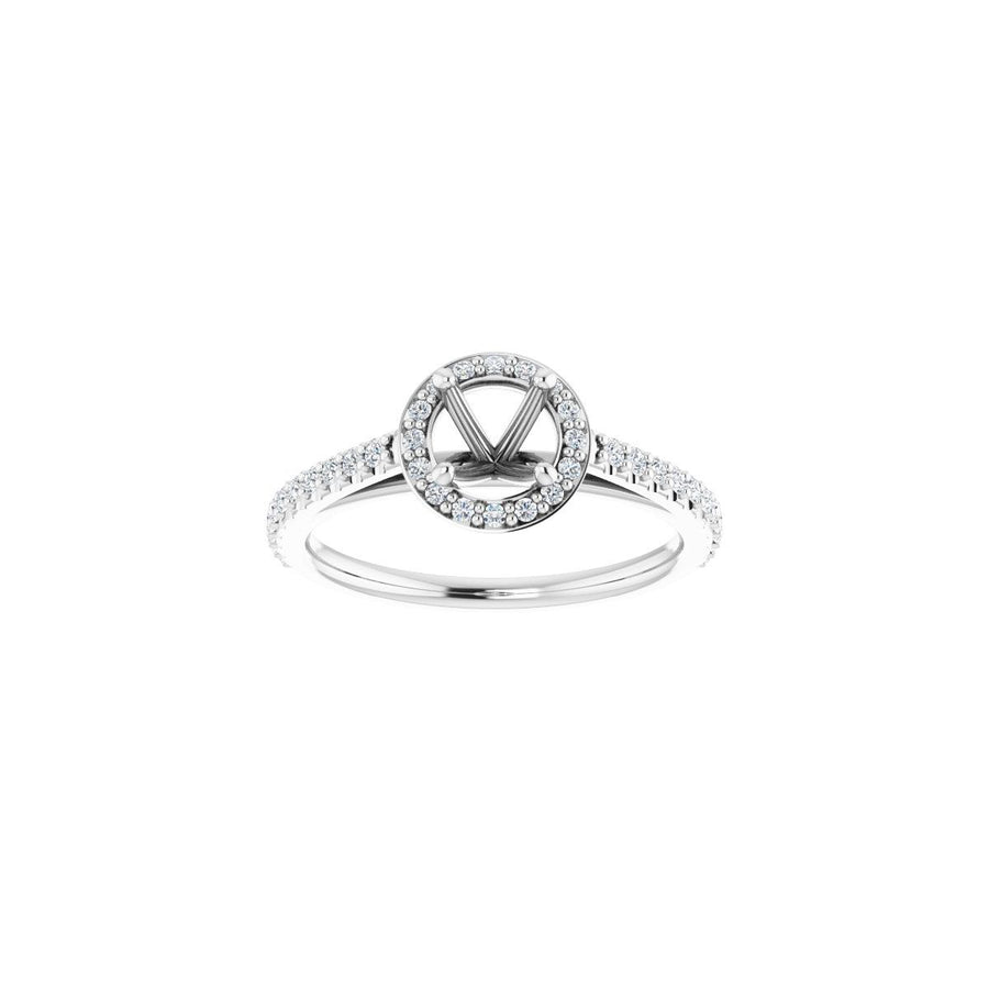 Round Halo-Style Engagement Ring Semi-Mount - gallery - Series 121987