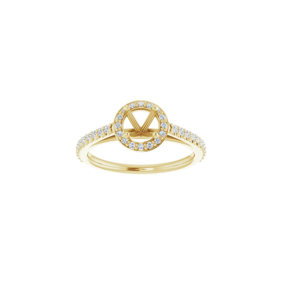 Round Halo-Style Engagement Ring Semi-Mount - gallery - Series 121987