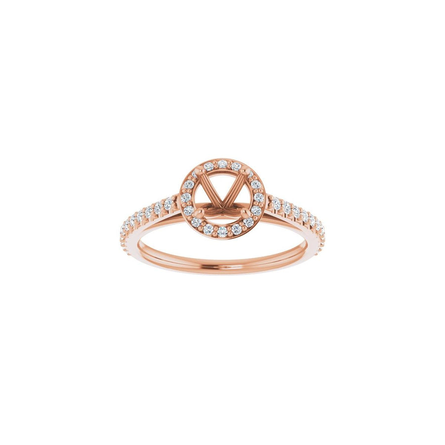 Round Halo-Style Engagement Ring Semi-Mount - gallery - Series 121987