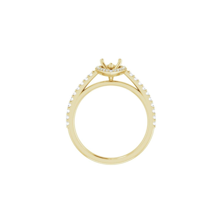 Pear Halo-Style Engagement Ring Semi-Mount - gallery - Series 121987