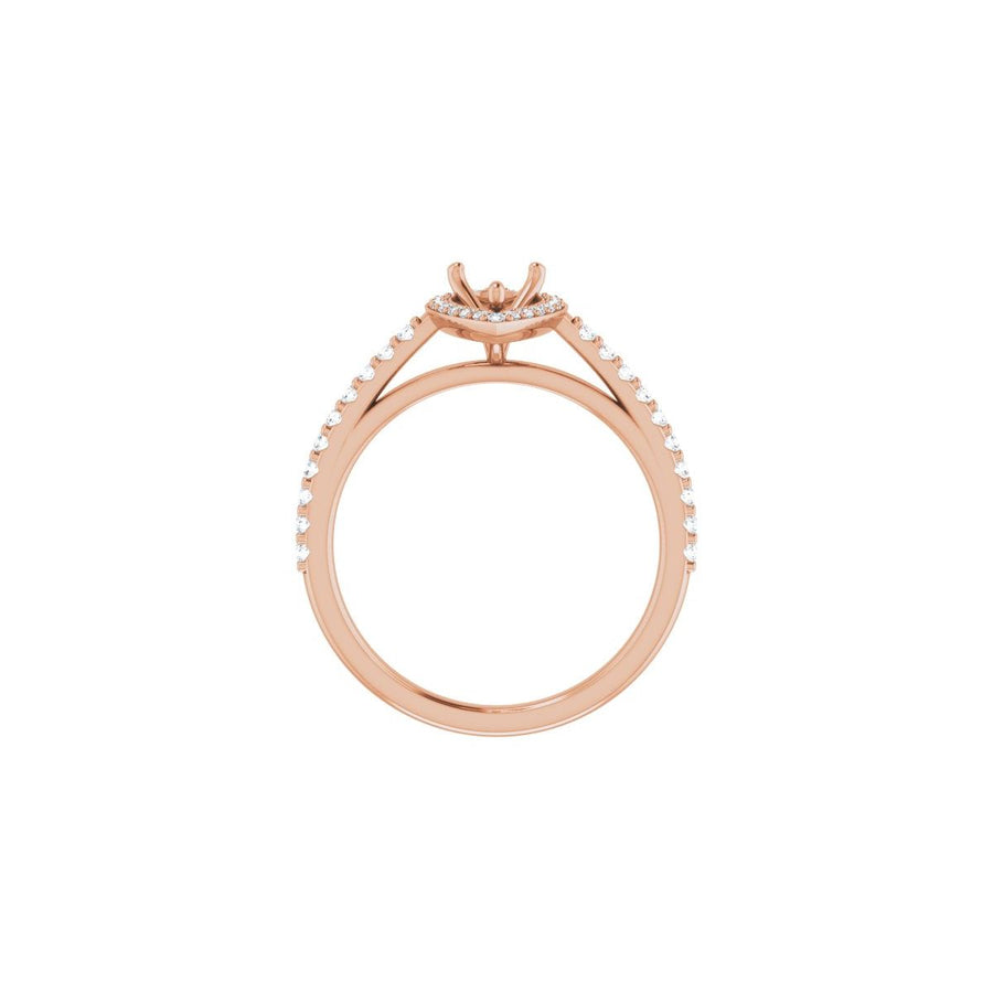 Pear Halo-Style Engagement Ring Semi-Mount - gallery - Series 121987