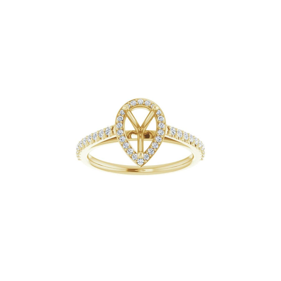 Pear Halo-Style Engagement Ring Semi-Mount - gallery - Series 121987