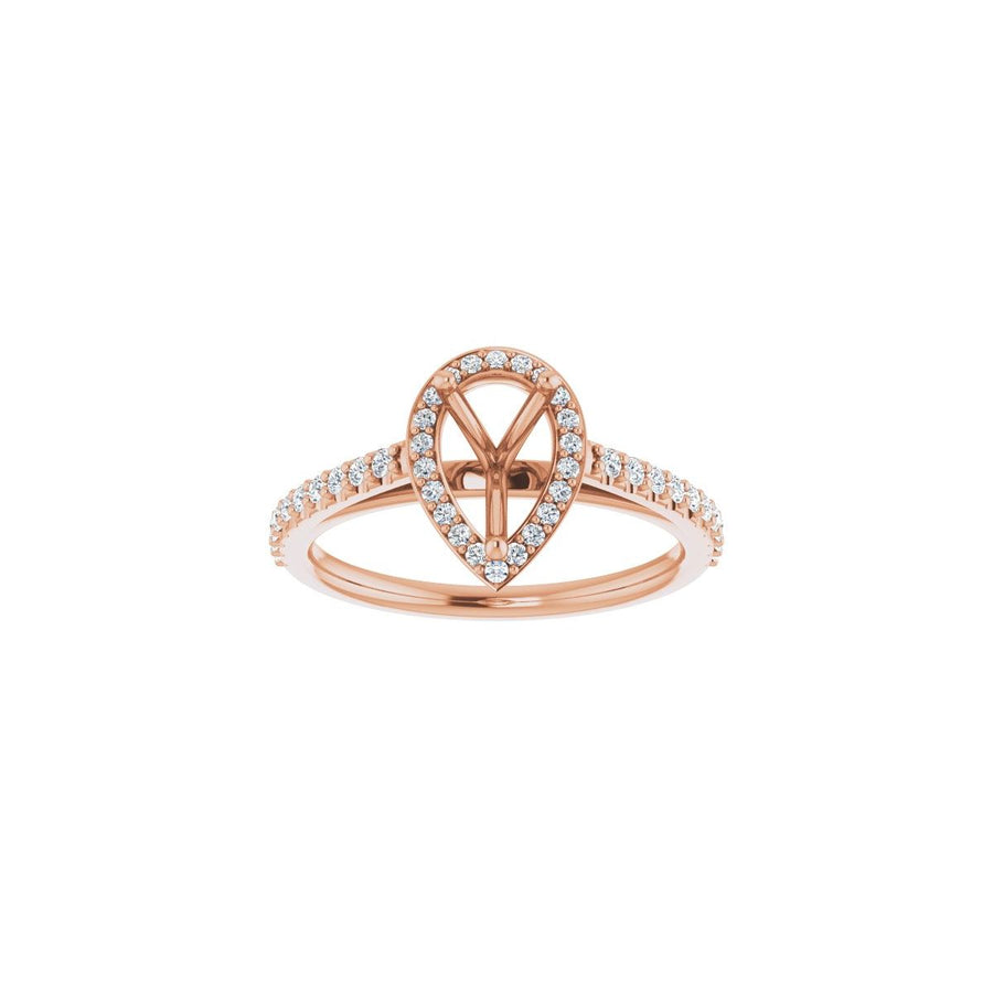 Pear Halo-Style Engagement Ring Semi-Mount - gallery - Series 121987