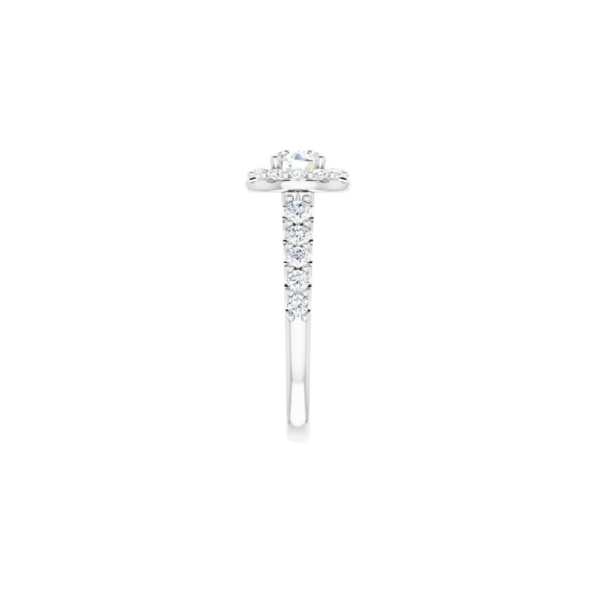 Round Halo-Style Engagement Ring Semi-Mount - gallery - Series 123541