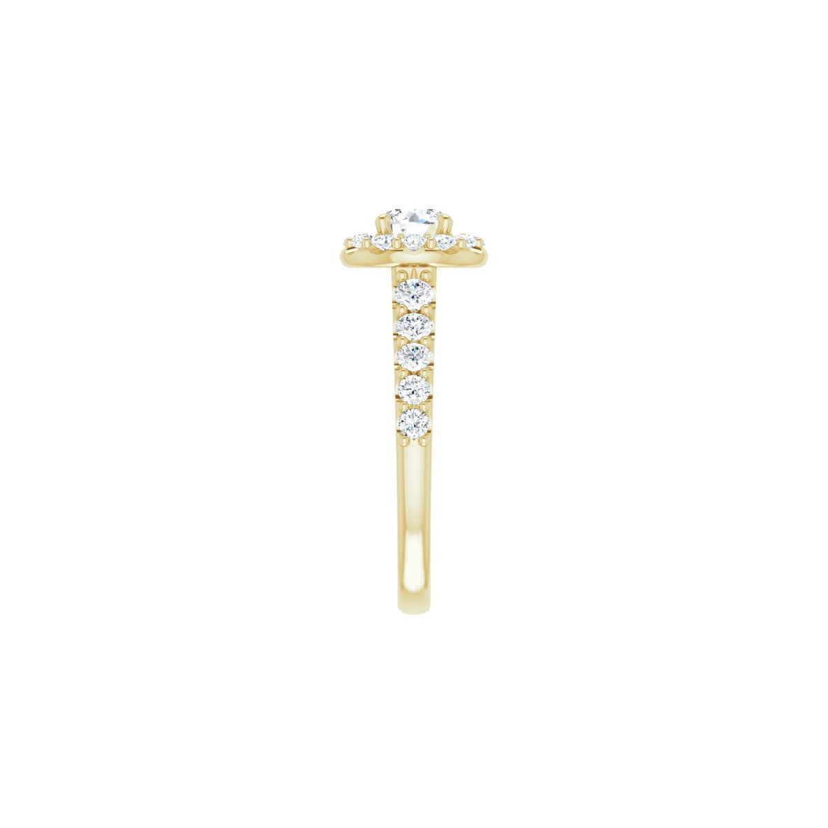 Round Halo-Style Engagement Ring Semi-Mount - gallery - Series 123541