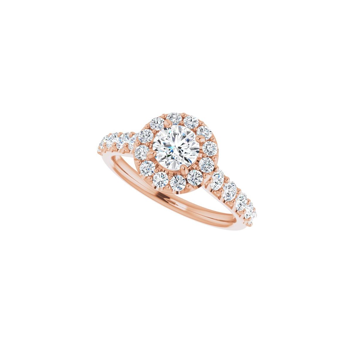Round Halo-Style Engagement Ring Semi-Mount - gallery - Series 123541