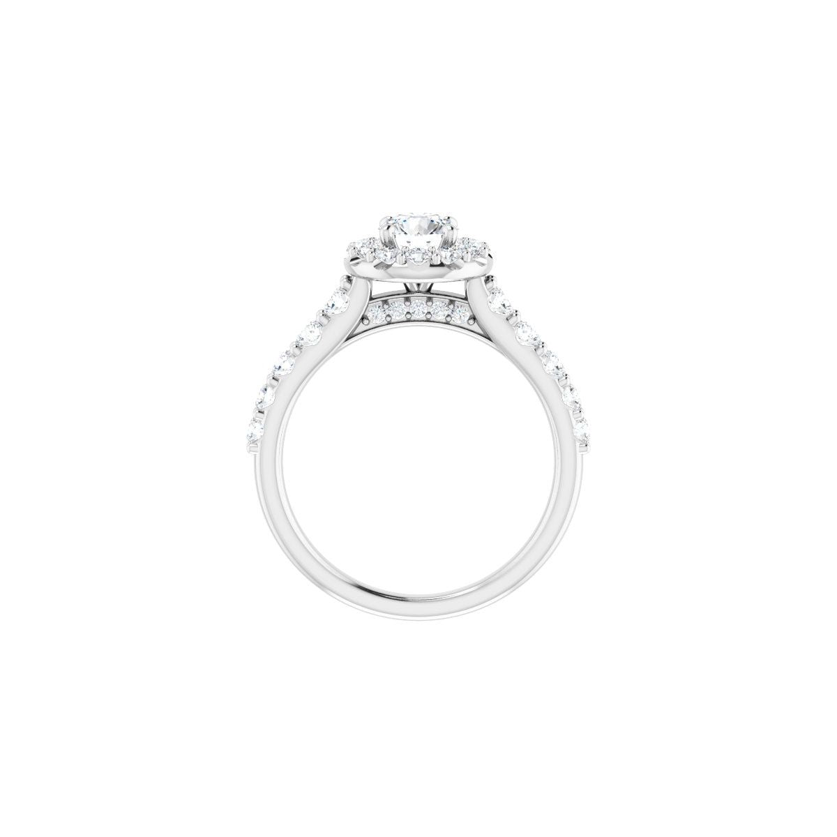 Round Halo-Style Engagement Ring Semi-Mount - gallery - Series 123541