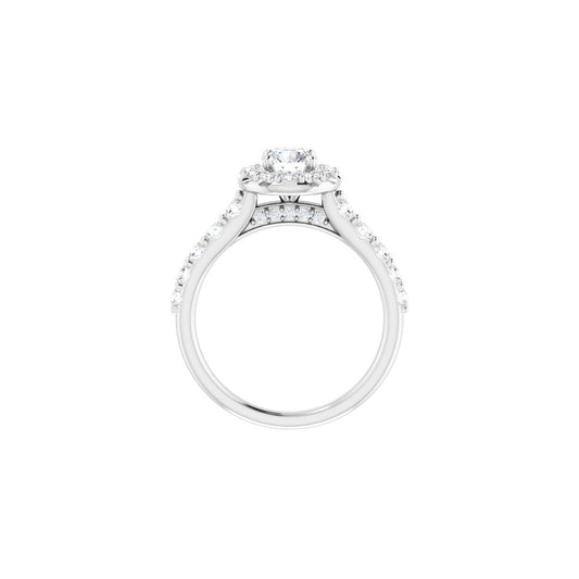 Round Halo-Style Engagement Ring Semi-Mount - gallery - Series 123541