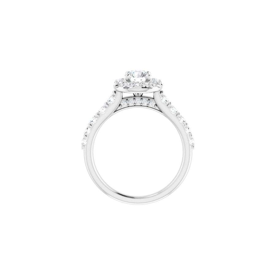 Round Halo-Style Engagement Ring Semi-Mount - gallery - Series 123541