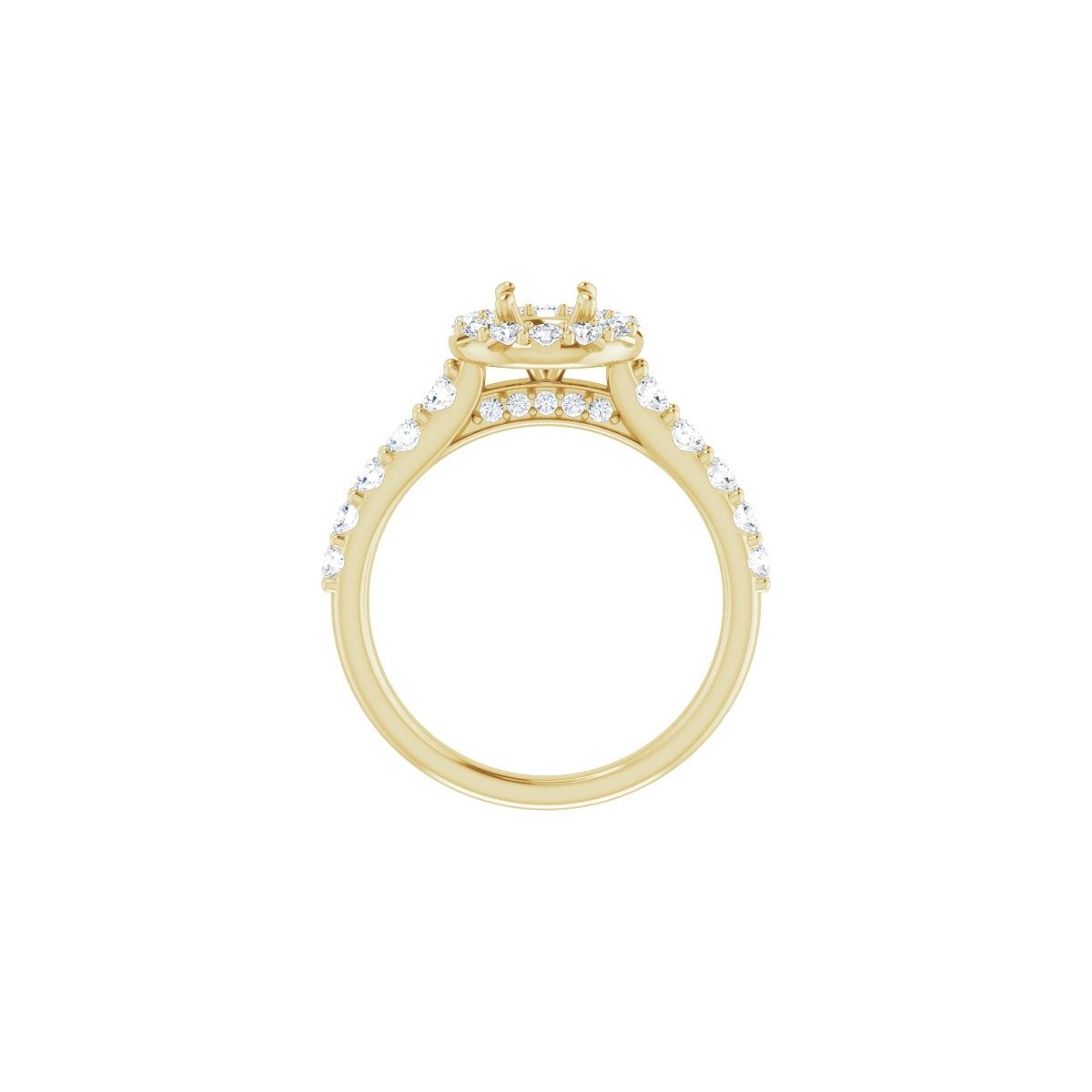 Round Halo-Style Engagement Ring Semi-Mount - gallery - Series 123541