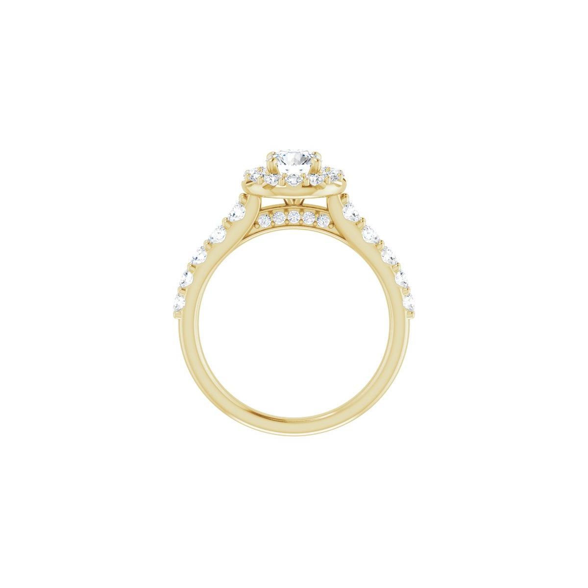 Round Halo-Style Engagement Ring Semi-Mount - gallery - Series 123541