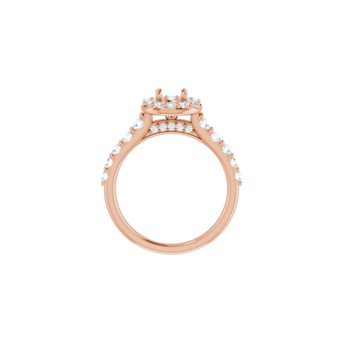 Round Halo-Style Engagement Ring Semi-Mount - gallery - Series 123541
