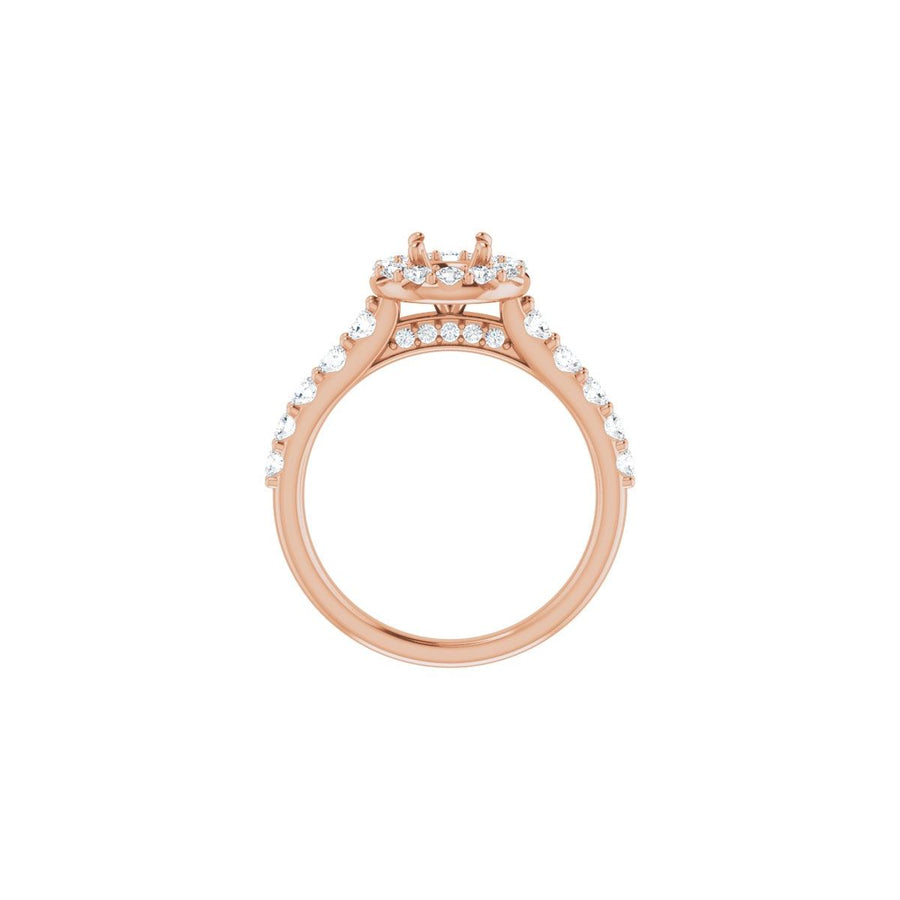 Round Halo-Style Engagement Ring Semi-Mount - gallery - Series 123541