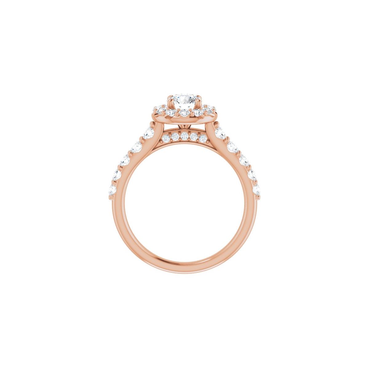 Round Halo-Style Engagement Ring Semi-Mount - gallery - Series 123541