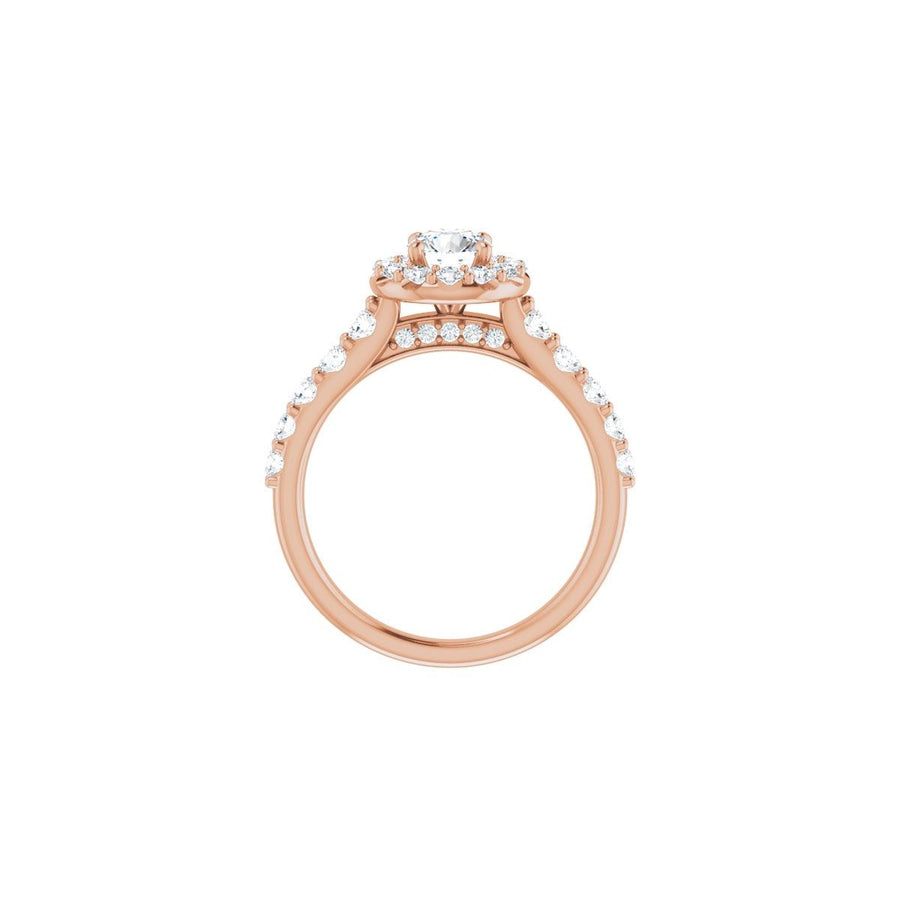 Round Halo-Style Engagement Ring Semi-Mount - gallery - Series 123541