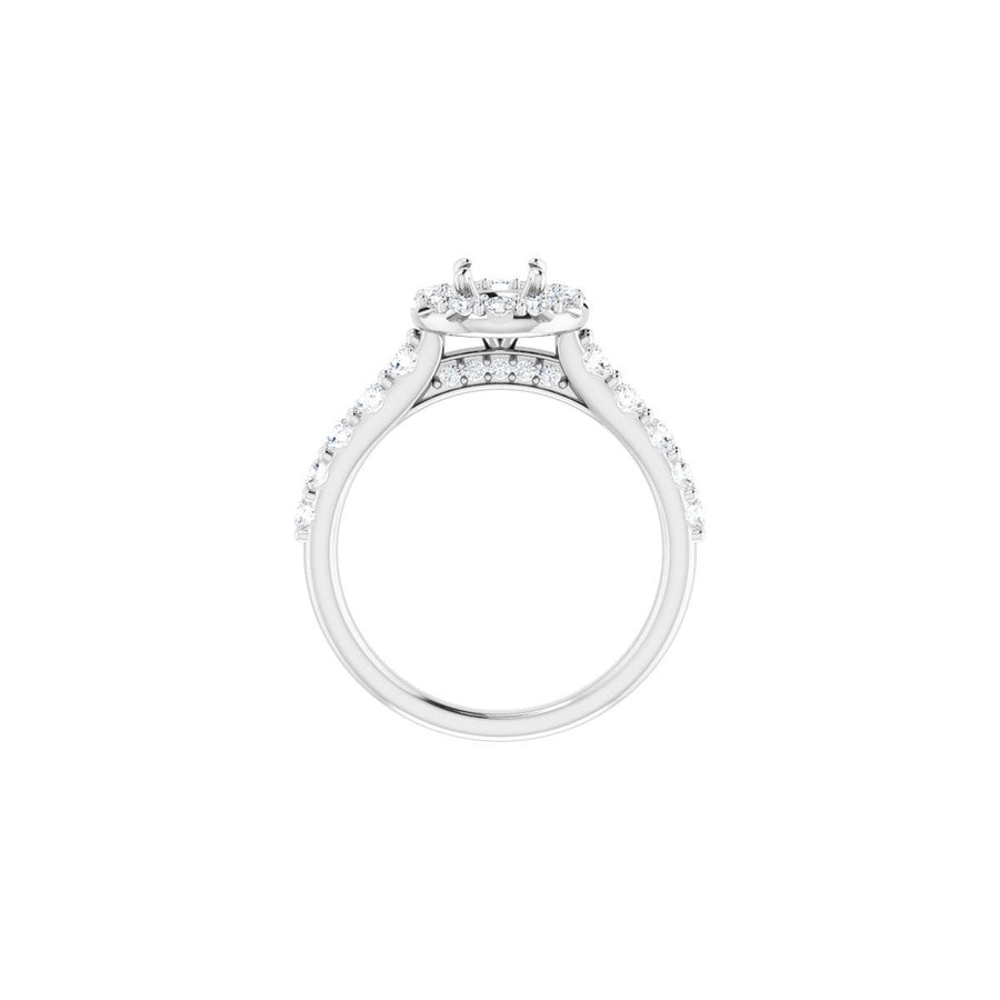 Round Halo-Style Engagement Ring Semi-Mount - gallery - Series 123541