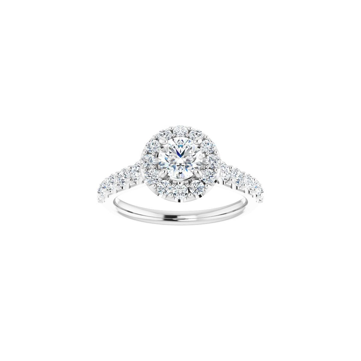 Round Halo-Style Engagement Ring Semi-Mount - gallery - Series 123541