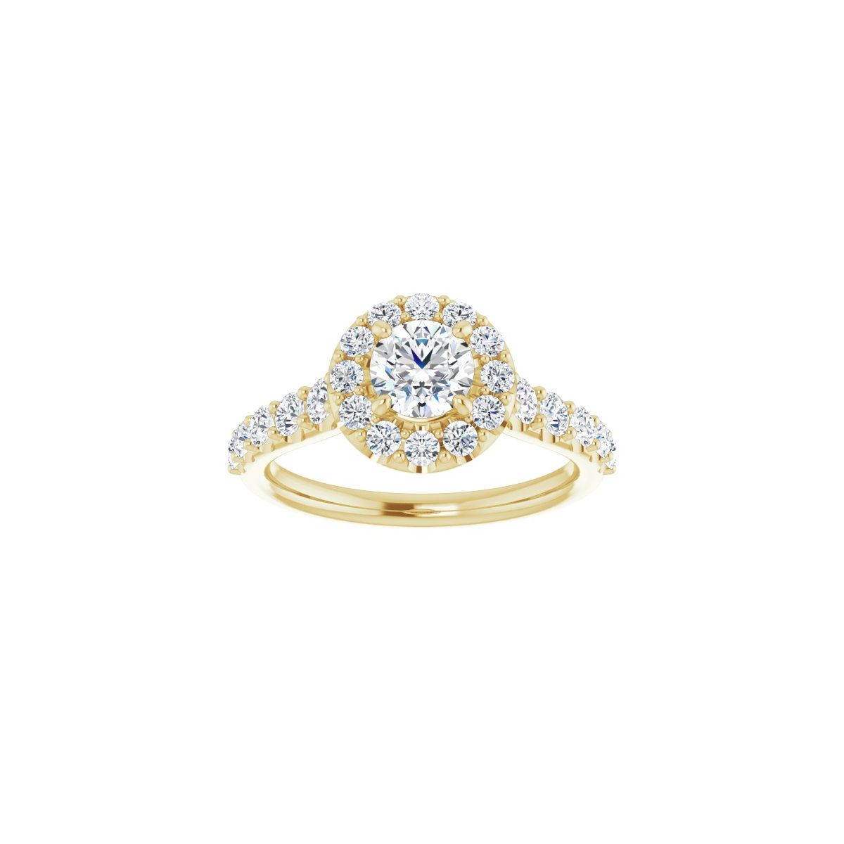 Round Halo-Style Engagement Ring Semi-Mount - gallery - Series 123541