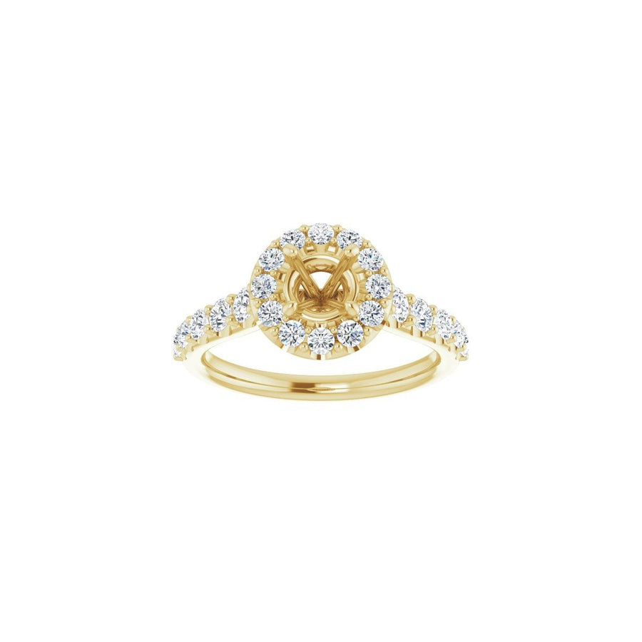 Round Halo-Style Engagement Ring Semi-Mount - gallery - Series 123541