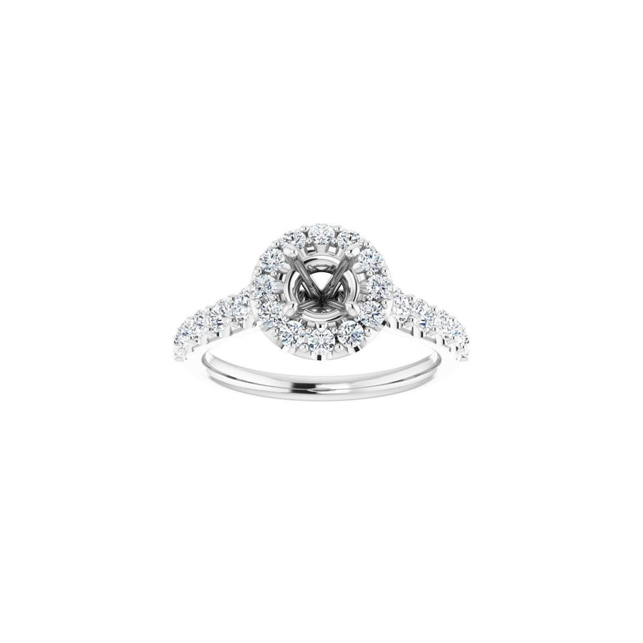 Round Halo-Style Engagement Ring Semi-Mount - gallery - Series 123541