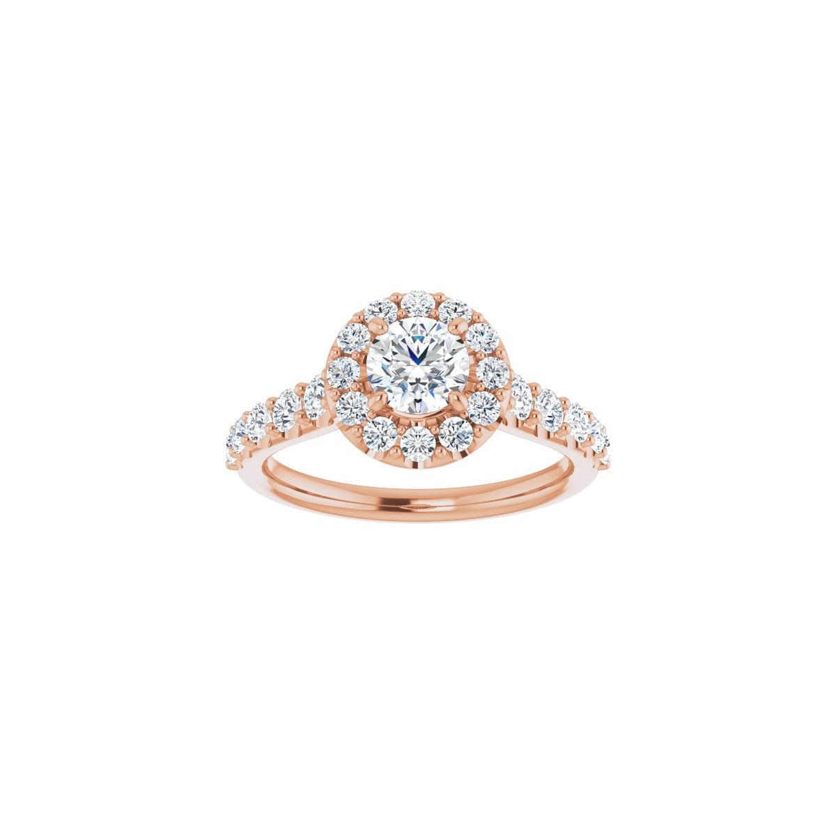 Round Halo-Style Engagement Ring Semi-Mount - gallery - Series 123541
