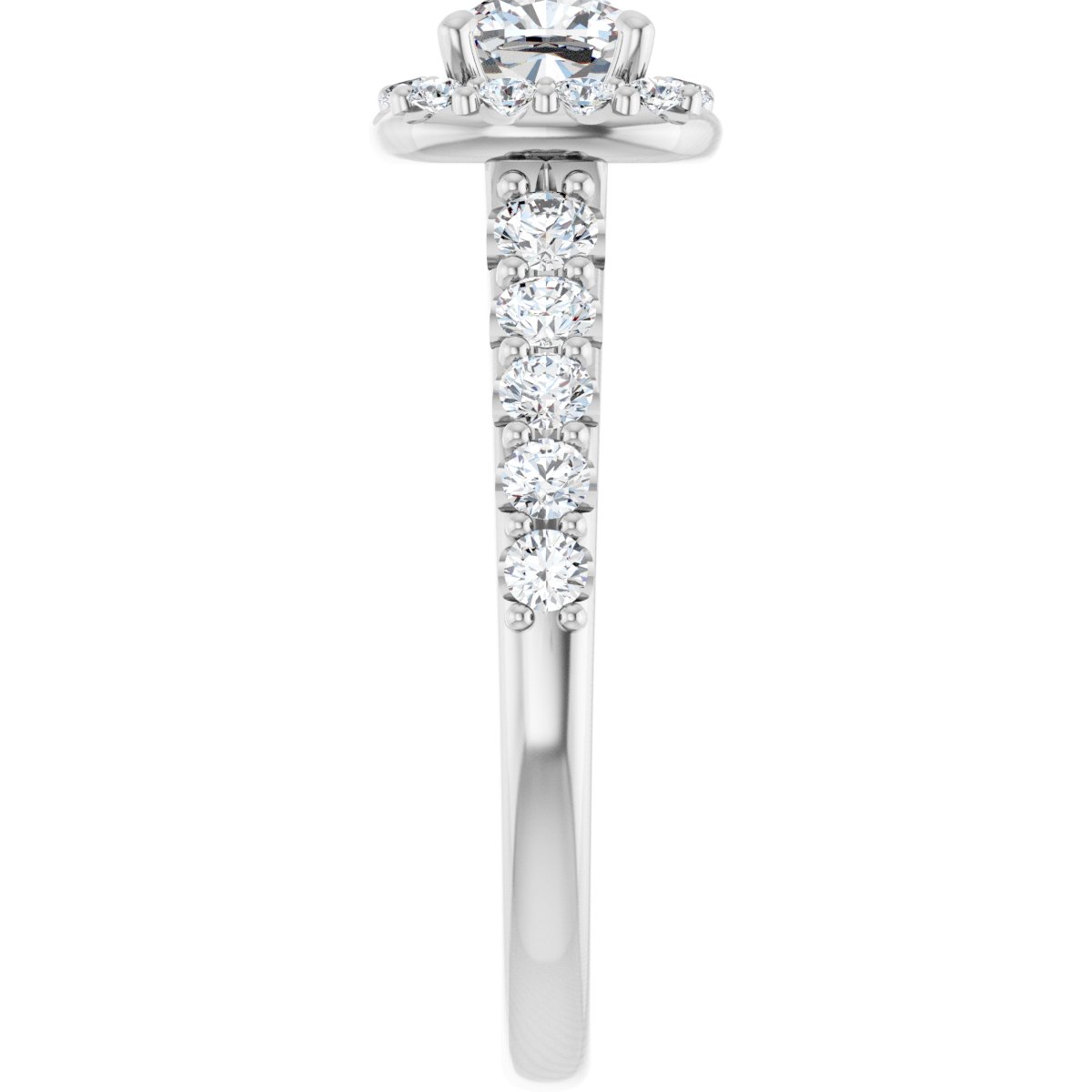 Cushion Halo-Style Engagement Ring Semi-Mount - gallery - Series 123541