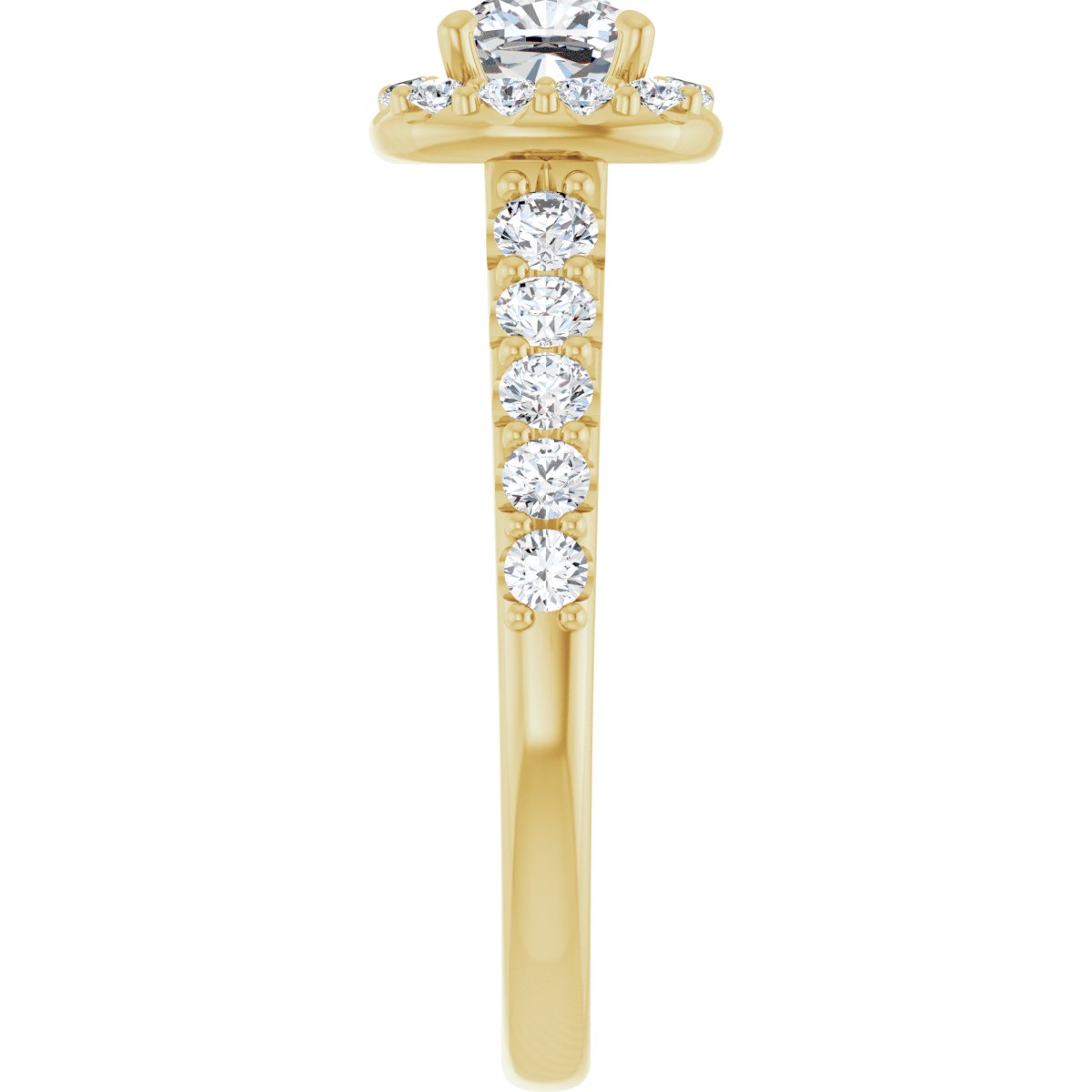 Cushion Halo-Style Engagement Ring Semi-Mount - gallery - Series 123541