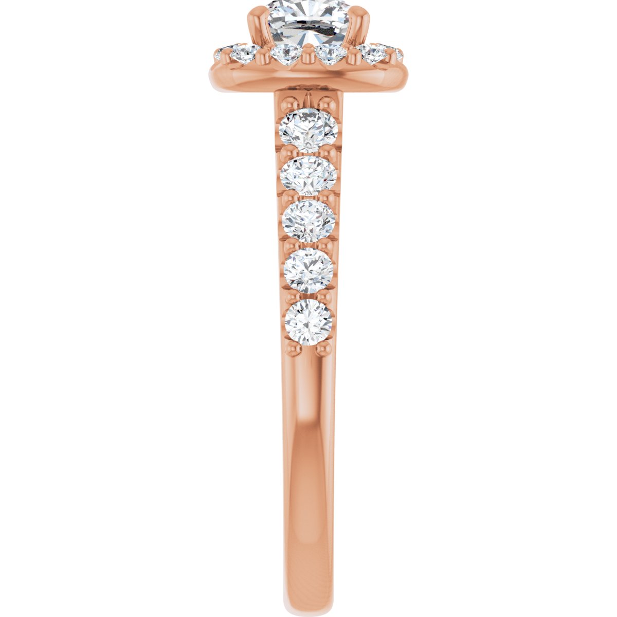 Cushion Halo-Style Engagement Ring Semi-Mount - gallery - Series 123541