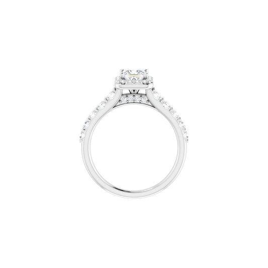 Square Halo-Style Engagement Ring Semi-Mount - gallery - Series 123541