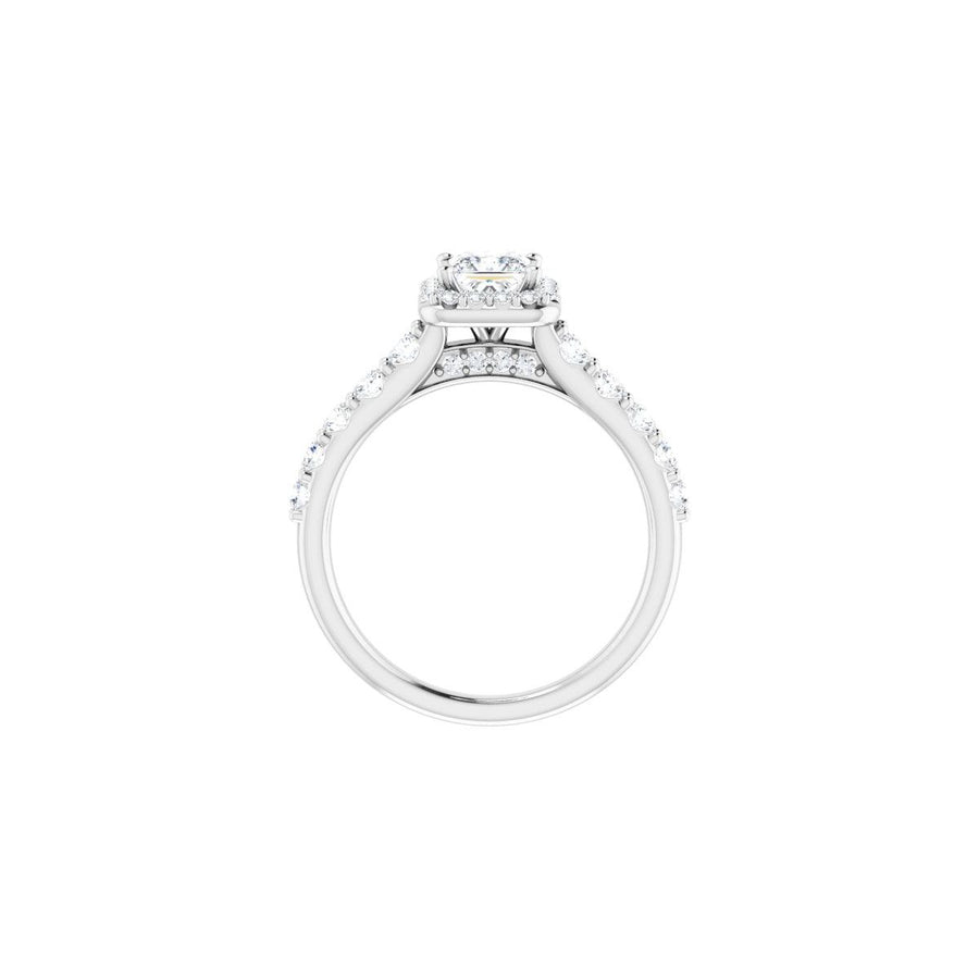 Square Halo-Style Engagement Ring Semi-Mount - gallery - Series 123541
