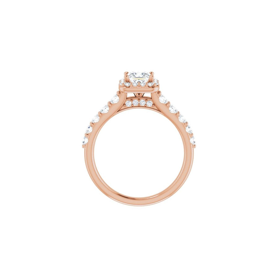 Square Halo-Style Engagement Ring Semi-Mount - gallery - Series 123541