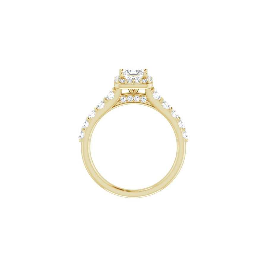 Square Halo-Style Engagement Ring Semi-Mount - gallery - Series 123541