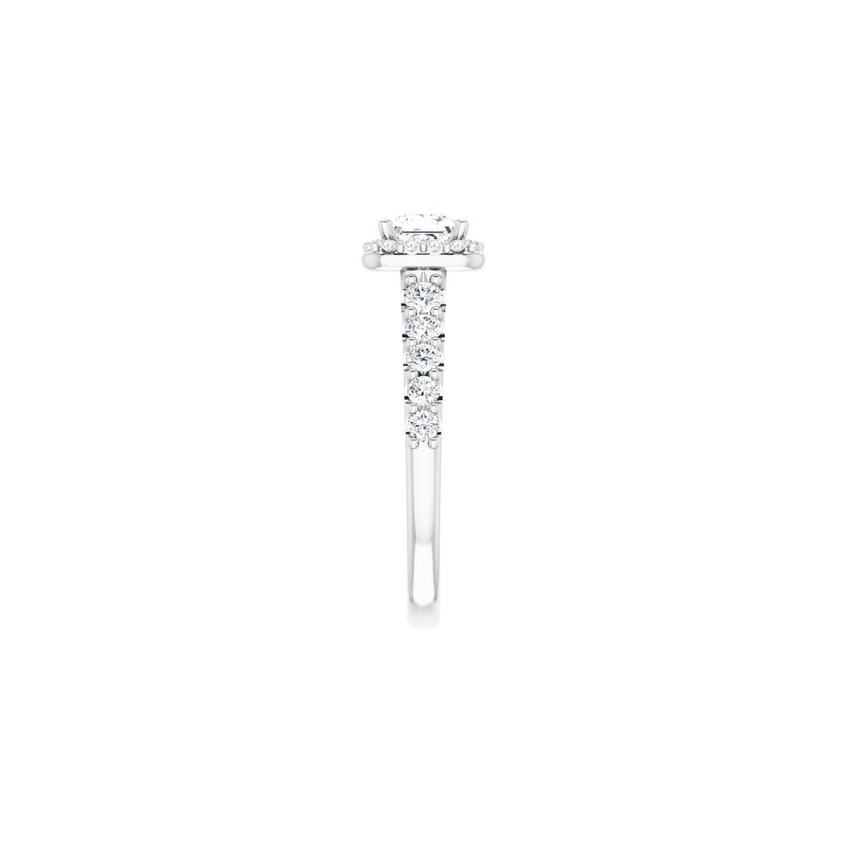 Square Halo-Style Engagement Ring Semi-Mount - gallery - Series 123541