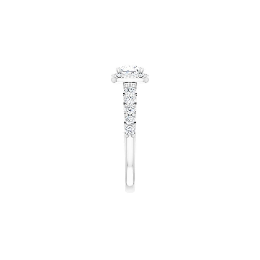 Square Halo-Style Engagement Ring Semi-Mount - gallery - Series 123541