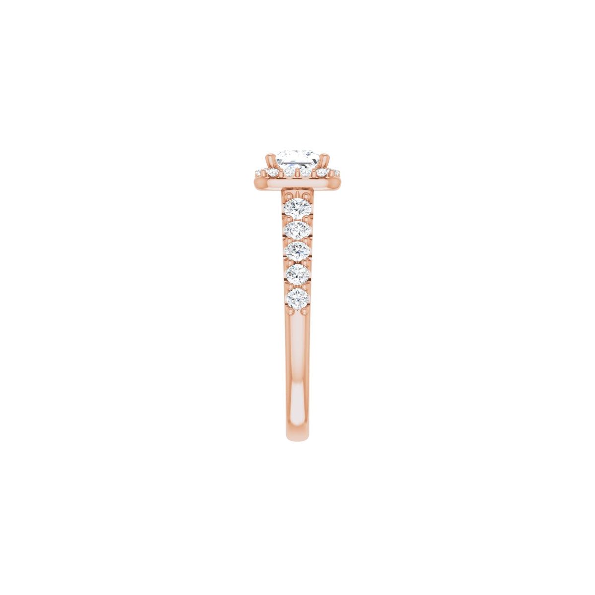 Square Halo-Style Engagement Ring Semi-Mount - gallery - Series 123541