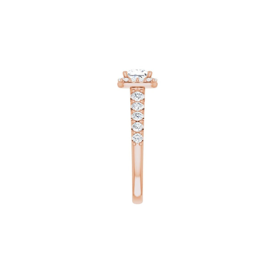 Square Halo-Style Engagement Ring Semi-Mount - gallery - Series 123541