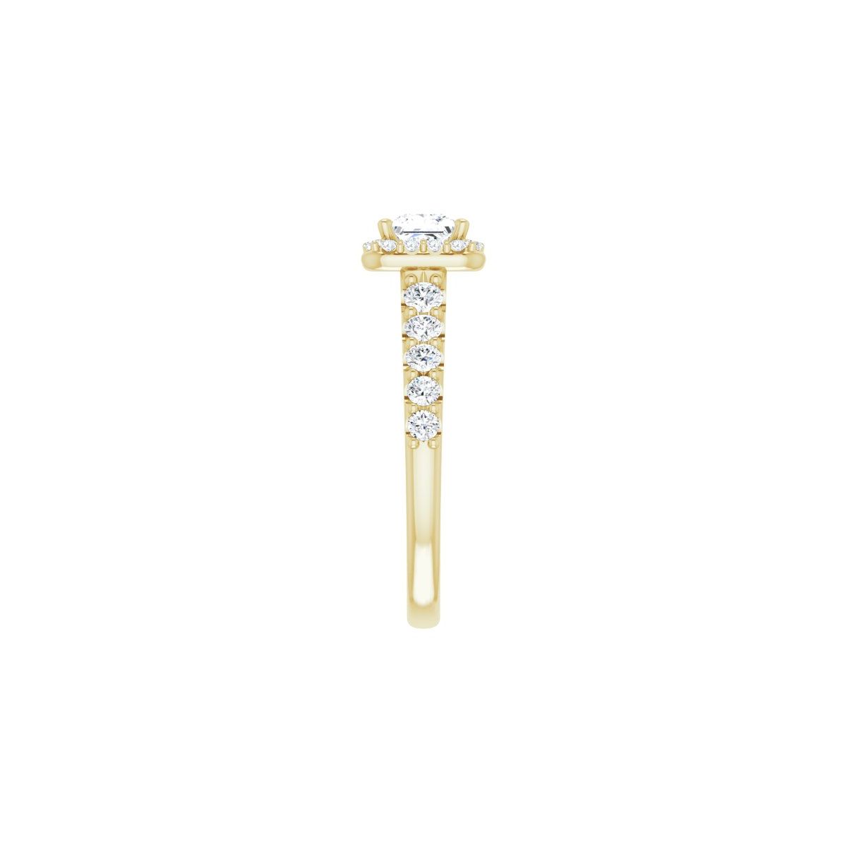 Square Halo-Style Engagement Ring Semi-Mount - gallery - Series 123541