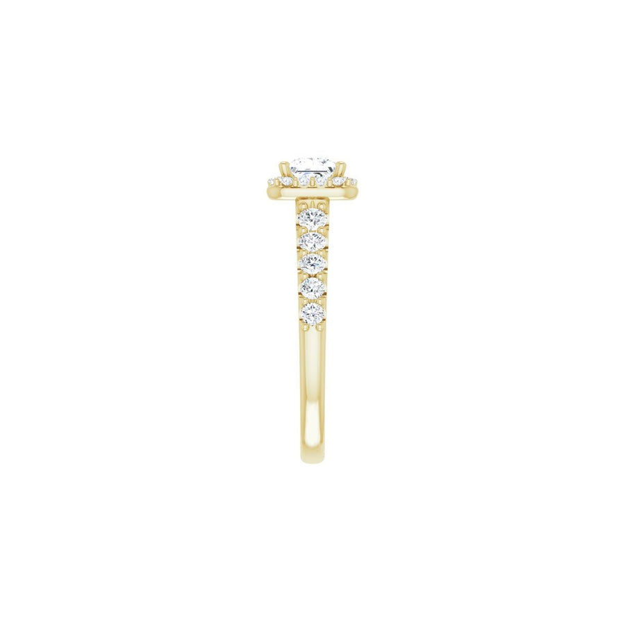 Square Halo-Style Engagement Ring Semi-Mount - gallery - Series 123541