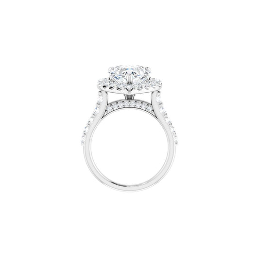 Heart Halo-Style Engagement Ring Semi-Mount - gallery - Series 123541