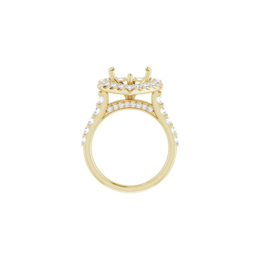 Heart Halo-Style Engagement Ring Semi-Mount - gallery - Series 123541