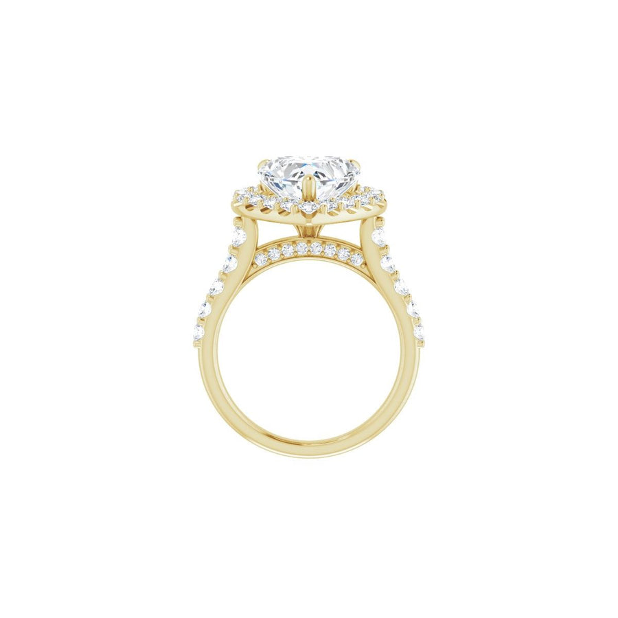 Heart Halo-Style Engagement Ring Semi-Mount - gallery - Series 123541