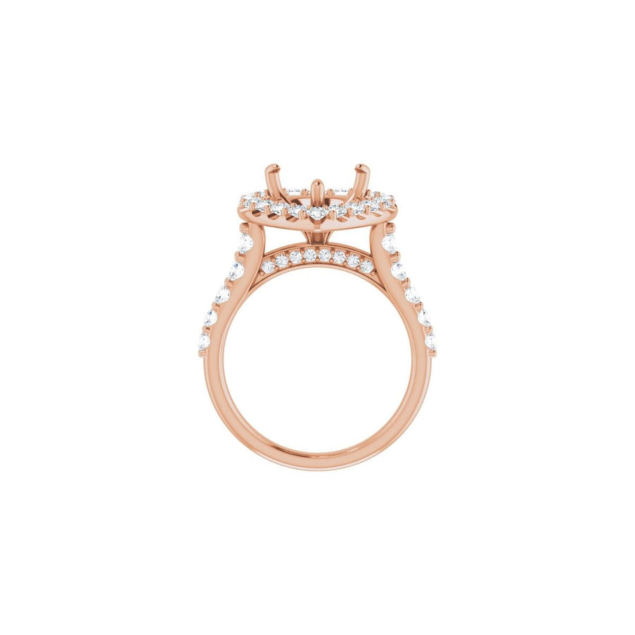 Heart Halo-Style Engagement Ring Semi-Mount - gallery - Series 123541