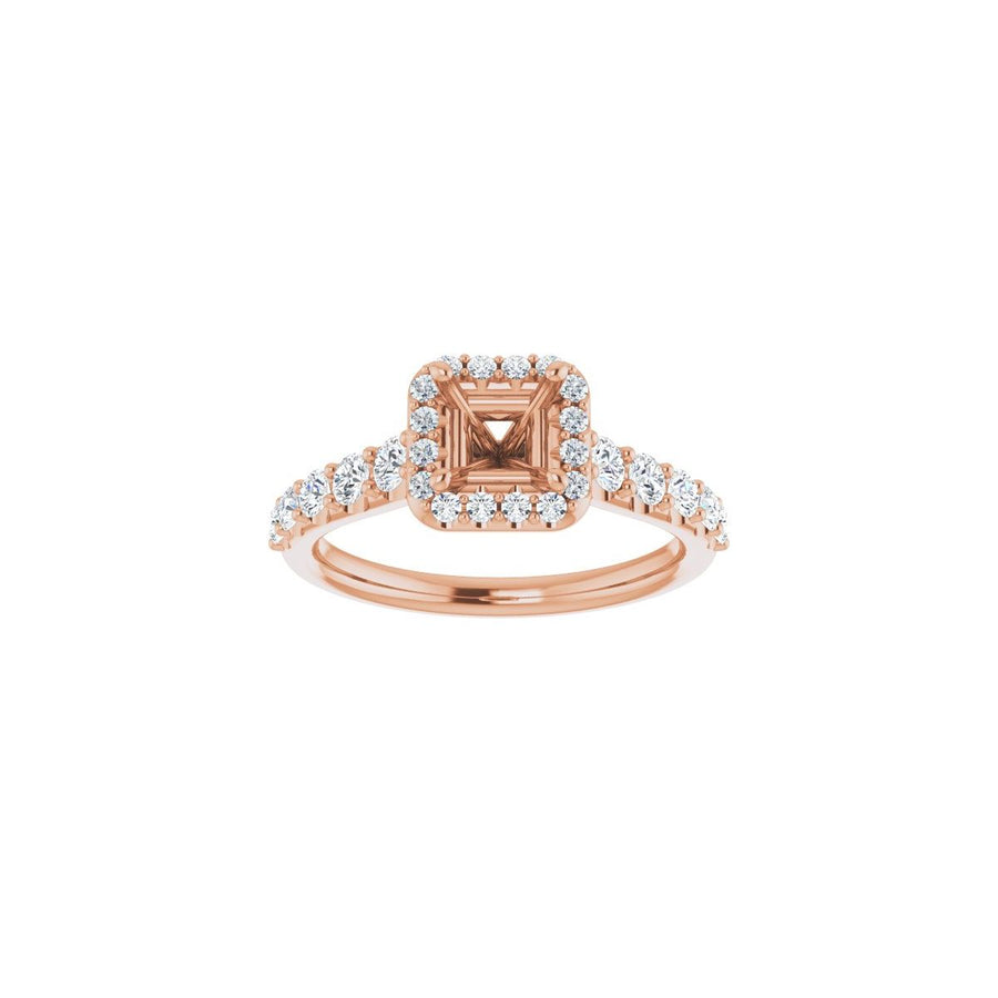 Square Halo-Style Engagement Ring Semi-Mount - gallery - Series 123541