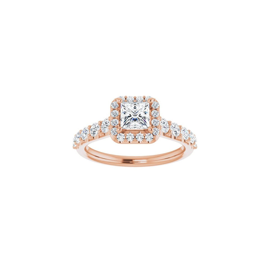 Square Halo-Style Engagement Ring Semi-Mount - gallery - Series 123541