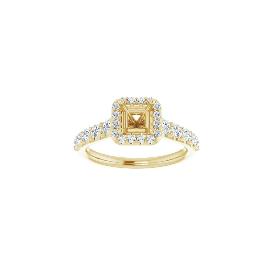 Square Halo-Style Engagement Ring Semi-Mount - gallery - Series 123541